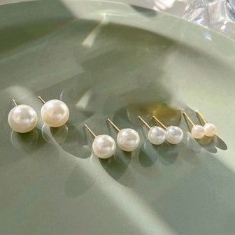 텐바이텐 연예인 최애템 실버 925 은침 진주 귀걸이 6mm 8mm 10mm 12mm