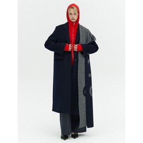 DEEP SLIT SIDE SINGLE COAT_DARK NAVY