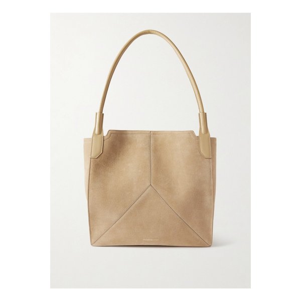 더 빅토리아 소프트 미니 가죽 트리밍 스웨이드 토트 샌드 46376663162972666