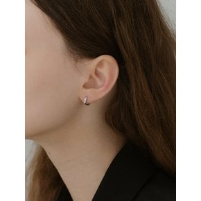 [Silver 925] Melting Wavy One-touch Earrings