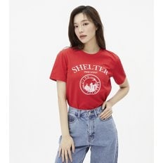 [BEIGE]실켓터치 시티 프린트 티셔츠 (PR7CH361)
