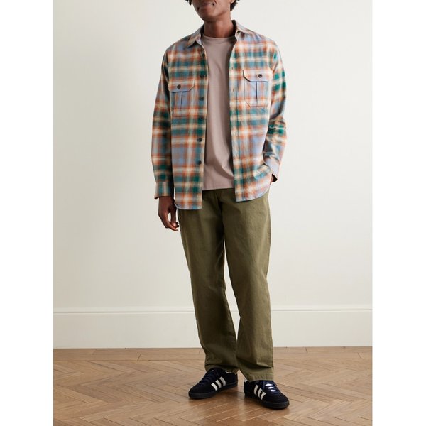 포르투기스 플란넬 로고 체크 코튼 플란넬 셔츠 46376663162911443