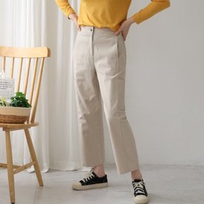 바닐라 사이드 포켓 팬츠 /여성 면스판 데일리