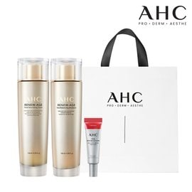 AHC 리뉴에이지 2종세트(토너130ml&에멀젼130ml)+텐레볼루션아이크림7ml+쇼핑백증정