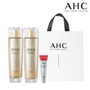 AHC 리뉴에이지 2종세트(토너130ml&에멀젼130ml)+텐레볼루션아이크림7ml+쇼핑백증정