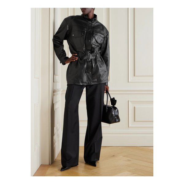 마그다부트림 벨트 가죽 재킷 블랙 46376663162921903