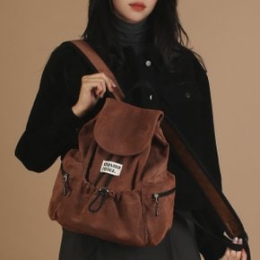 [11/25예약배송]mini ver. Suede flap backpack _ Brown