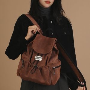 마스마룰즈 [11/25예약배송]mini ver. Suede flap backpack _ Brown