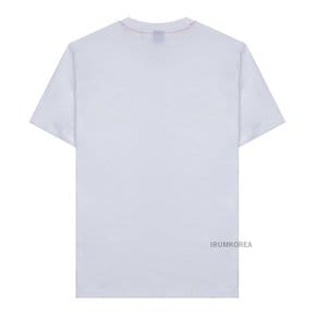 [휴고보스] SS25 남성 보스 로고 반팔 티셔츠 50481923 100 WHITE BLACK