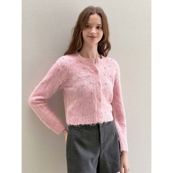 Bijou Mohair Pink Cardigan