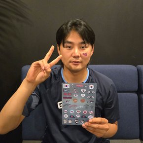 정철원 선수 스포츠 야구 타투 스티커 응원용품 페이스 페인팅 건식 판박이