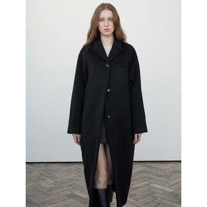 Volume Alpaca Coat-black