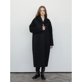 Volume Alpaca Coat-black