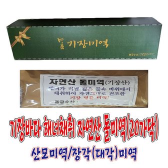 용궁수산 기장특산품 기장바다 해녀가 채취한 자연산 기장돌미역(95Cm,20가닥,0.9~1.1Kg)/대각미역/장각미역/산모미역/해녀미역/기장미역