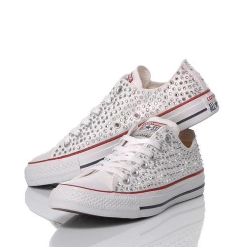 컨버스 스니커즈 148 CONVERSE SWAROVSKI WHITE OX White