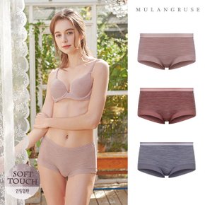 레그누디 인팅 여숏드로즈팬티 여성사각속옷 3종세트_P303780056