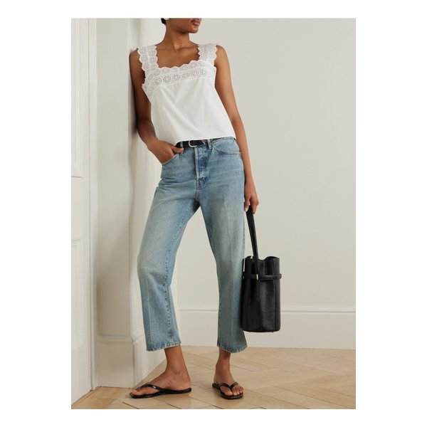 더 버티컬 크롭 하이라이즈 스트레이트 진 미드 데님 46376663162833437