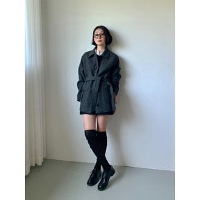 [단독] 아벨 울 하프 코트_차콜 / ABEL WOOL HALF COAT_CHARCOAL