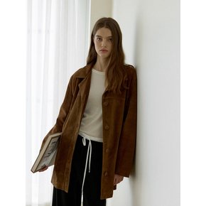 WESTERN SUEDE JACKET - Brown