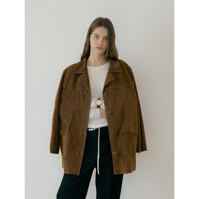 WESTERN SUEDE JACKET - Brown