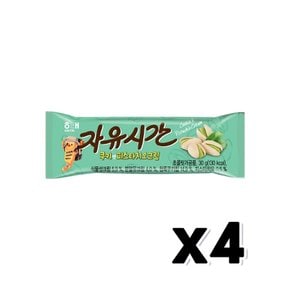 자유시간 쿠키앤피스타치오크림 초코바 30g x 4개