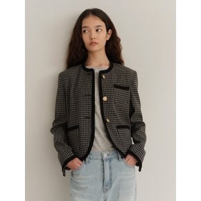 Reverie Check Tweed Jacket (Black)