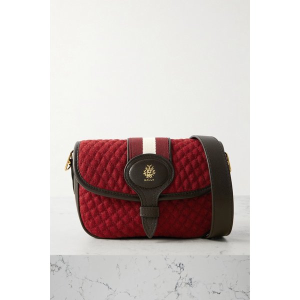 퀼티드 웨빙 가죽 트리밍 울 부클레 숄더백 46376663162910722