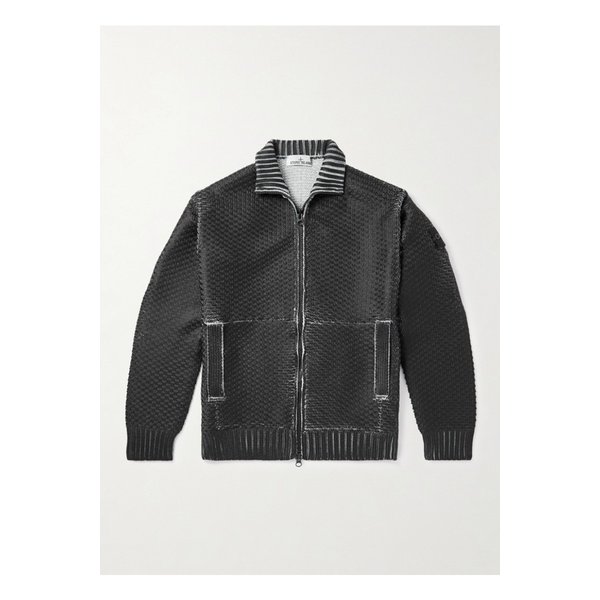 서블라이매틱 골지 니트 집업 가디건 블랙 46376663162906653