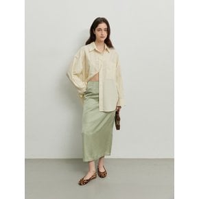 OVERFIT STRIPE SHIRT -  YELLOW