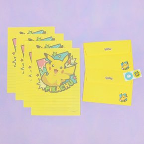 포켓몬스터 편선지 세트 편지지 봉투 레도 피카츄 뮤