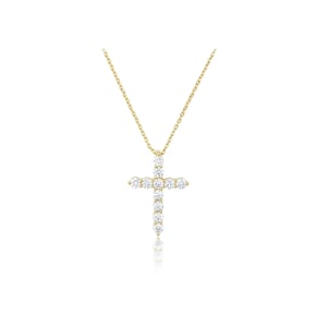 해외디자이너 MELINDA MARIA 화이트 크로스 목걸이(MM26004N)
