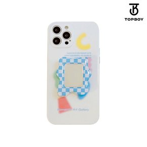 아이폰 체크패턴 미러 그립톡케이스 (RR055)