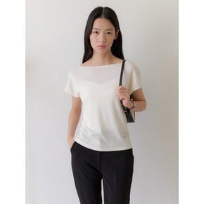 2Way Cowl-Neck T-Shirts / Ivory(2color)