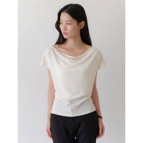 2Way Cowl-Neck T-Shirts / Ivory(2color)