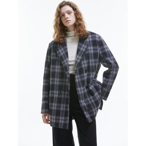 OverSize Check Blazer [Black]