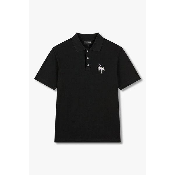 남성 플라밍고 그래픽 폴로 셔츠 A515126095000