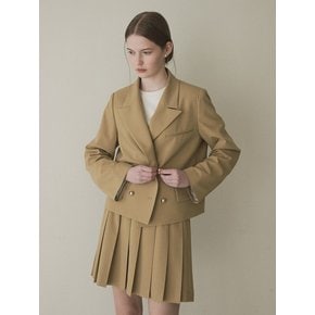 Double button collar jacket_Beige