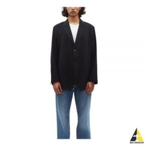 오라리 24 HARD TWIST COTTON SILK VIYELLA JACKET DARK NAVY (A24SJ01KV) (하드 트위스