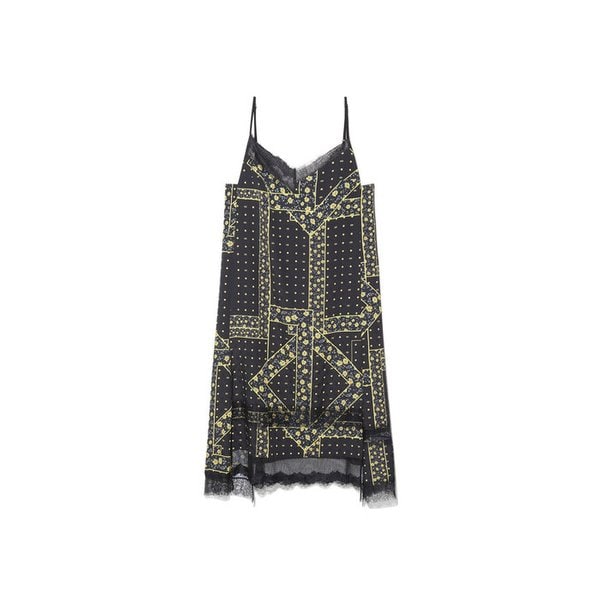 Lace Patch Slip Long Dress_LFDAW21370YEX