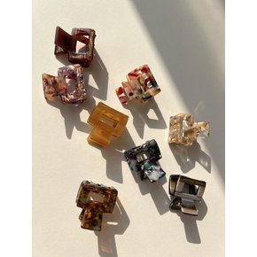 Mini square hair clip (8color)