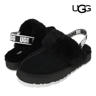 UGG 어 그 털슬리퍼 펀케트 겨울 양털 실내화 블랙 1130395K-BLK