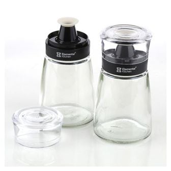 오너클랜 시노글라스 소스병 양념통 기름 오일병 블랙 160ml 2p