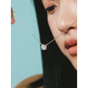 솔리테어 4프롱 큐빅 목걸이[1ct]