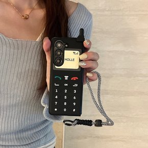 갤럭시 Z폴드 6 5 4 3 케이스 레트로 디자인 손목 스트랩 포함