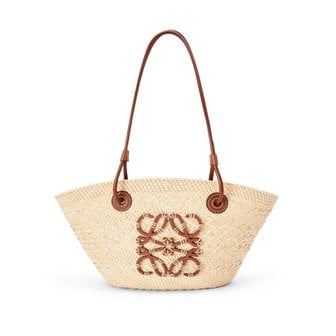  [LOEWE ANAGRAM BASKET BAG S] 로에베 스몰 아나그램 바스켓백 라피아백 라탄백 토트백 브라운