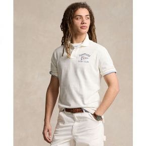 폴로 랄프로렌 맨즈 클래식핏 Nautical-Print 코튼 메쉬 폴로셔츠 카라티 셔츠 - Nevis 9009959
