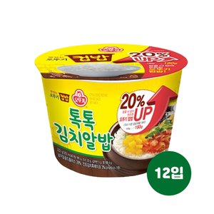 오뚜기 맛있는 컵밥 톡톡 김치알밥(증량)222g 12입