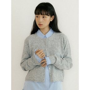 [wool] basic knit cardigan 221 (melange gray)