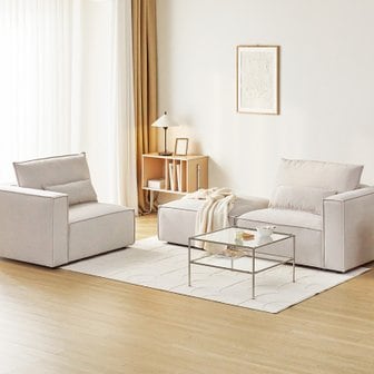  [비밀혜택가]캄포패밀리 1인소파 카우치베드형_아이보리 (좌우 택1)