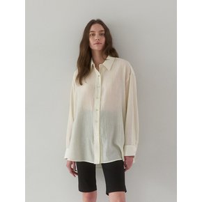 Summer Glow Overfit Shirt - Cream